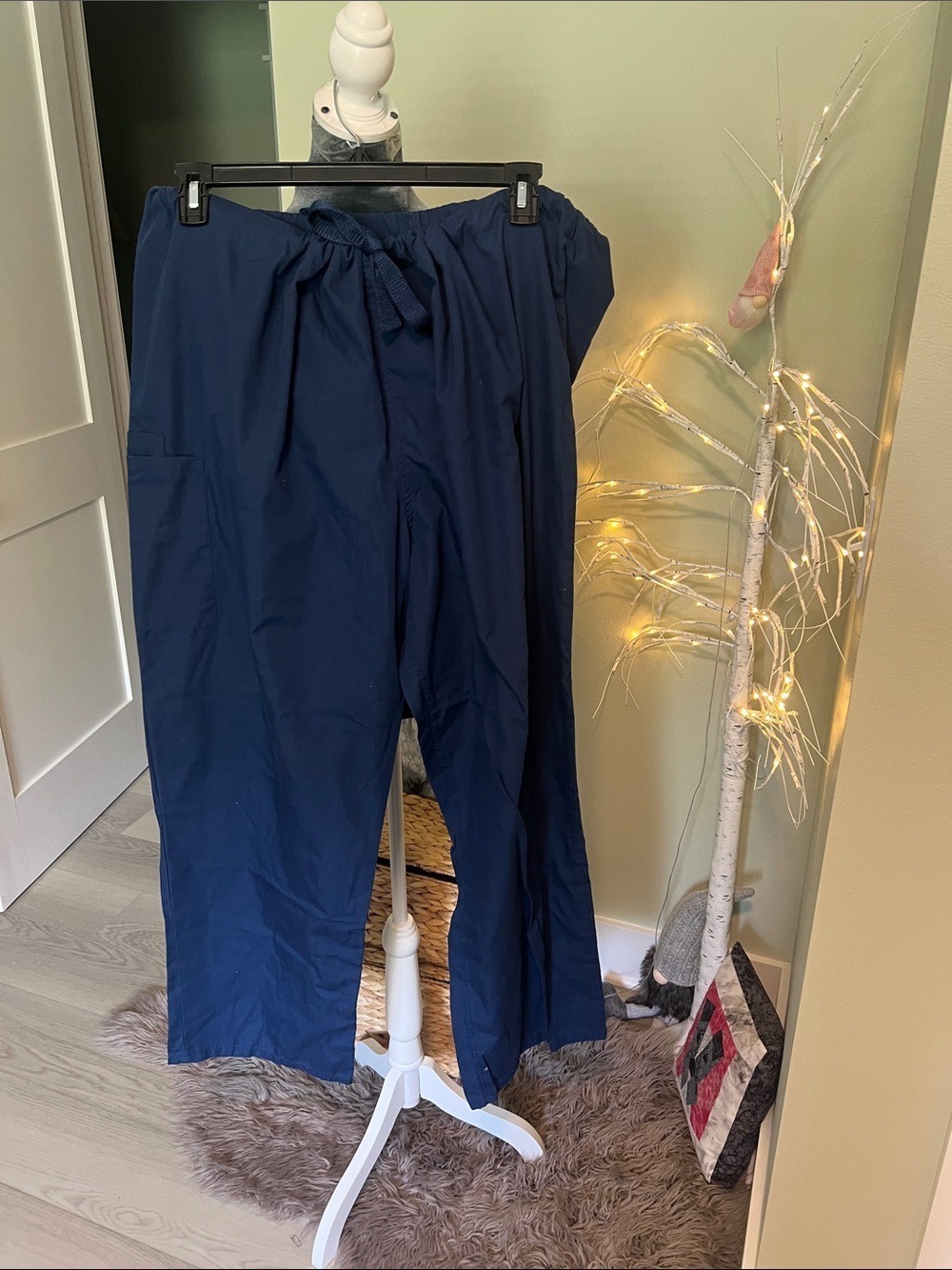 Cherokee Navy Drawstring Women's Jogger Pants